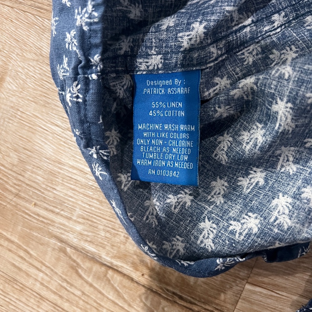 Blue Printed TOSCANO Men's Shirt - Picture 5 of 6